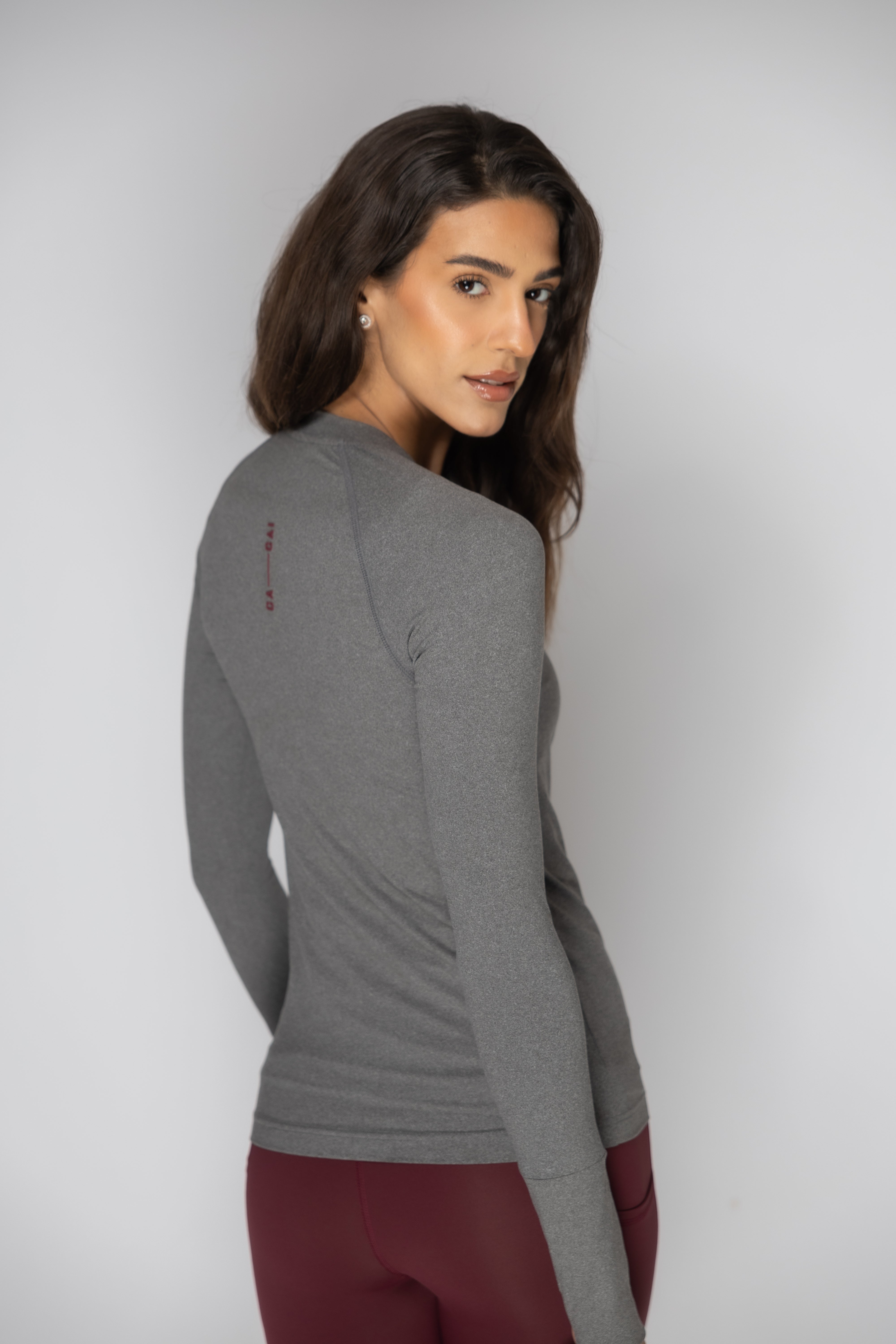 BRUSHED CREW/Heather Gray