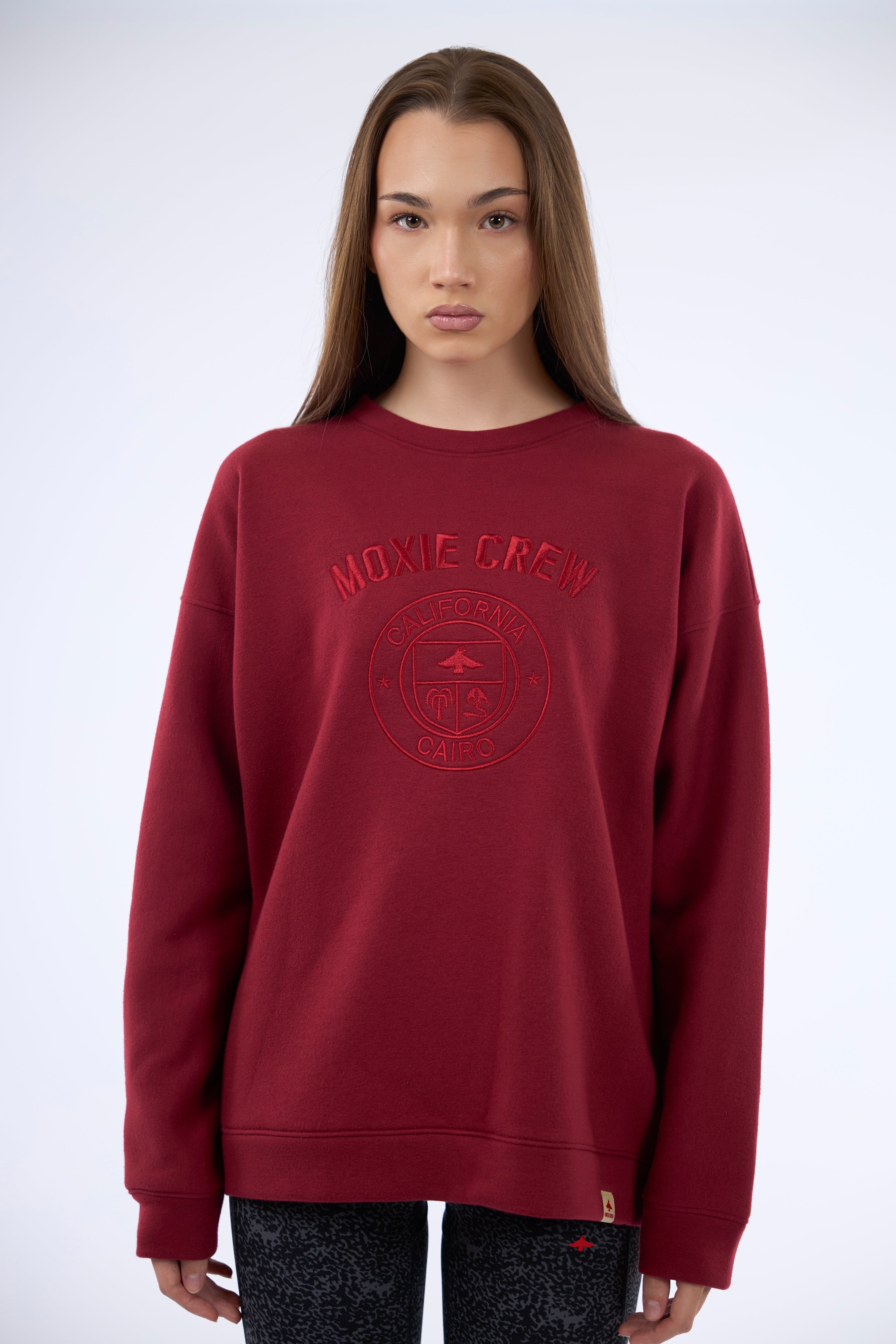 VARSITY CREWNECK/Royal Burgundy