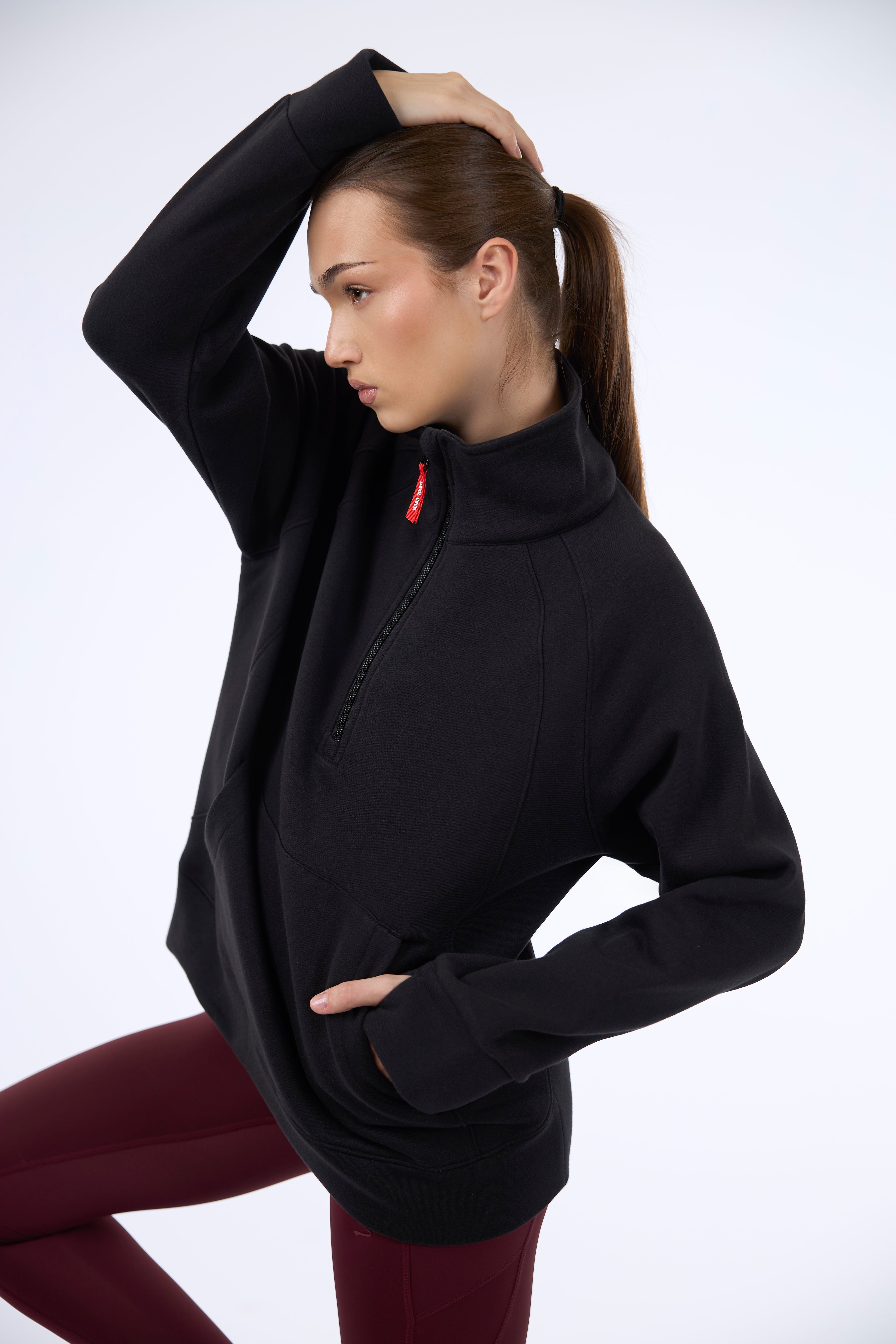 TAILDROP QUARTER ZIP/Black Eagle