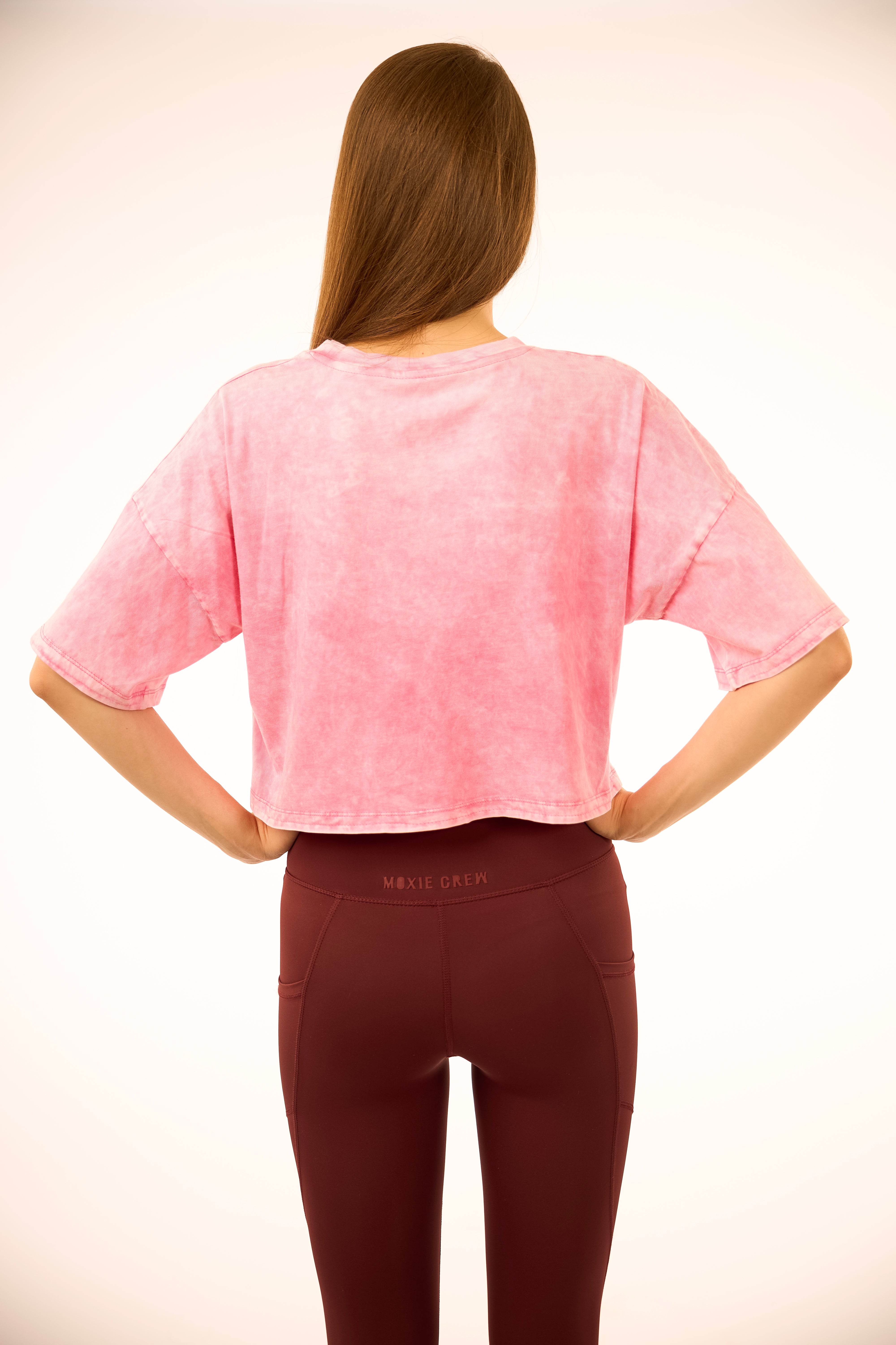 MOXIE CROP TEE/Wornout Pink