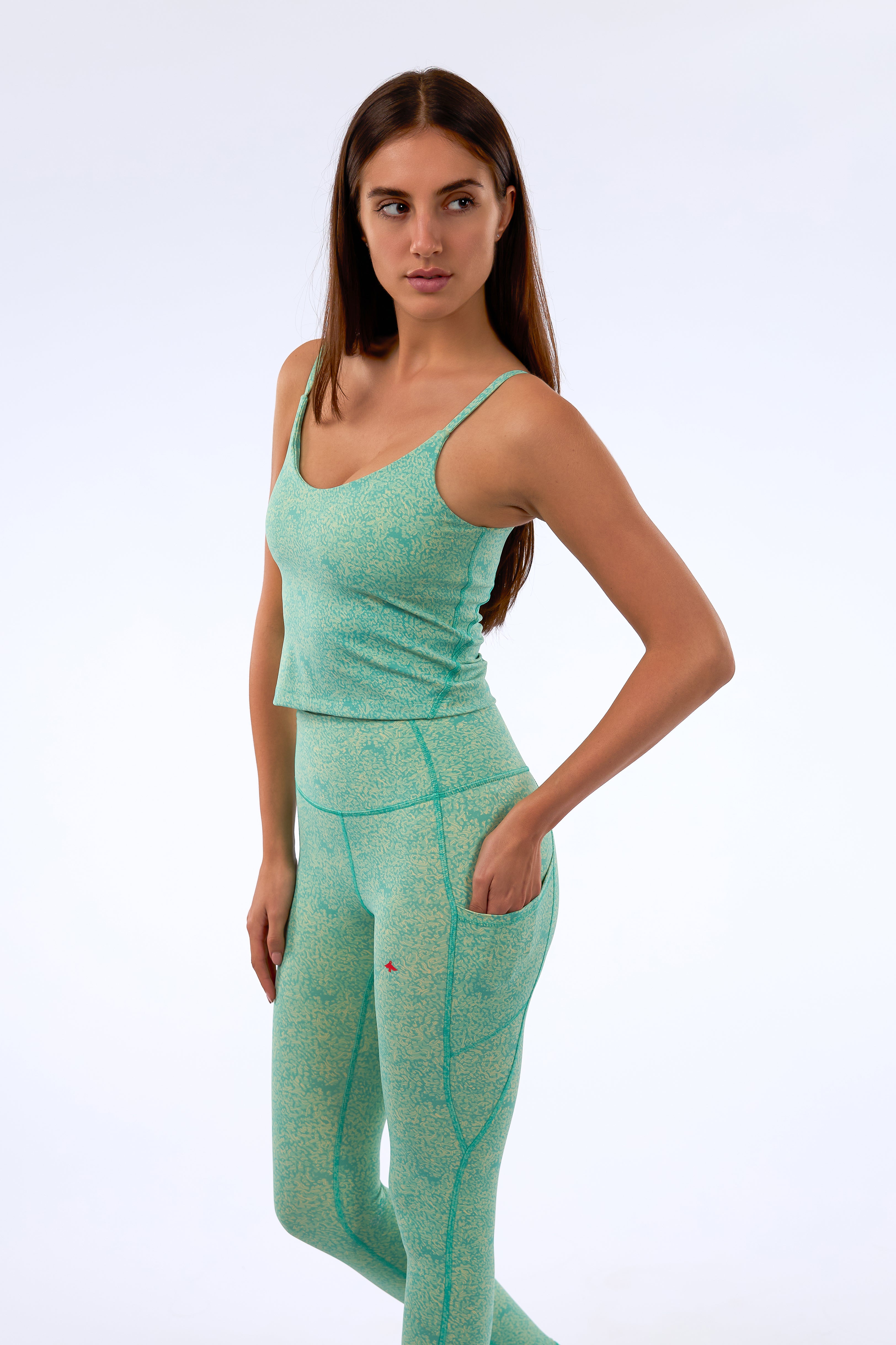 CORAL WAVE LEGGING/Aqua Mist