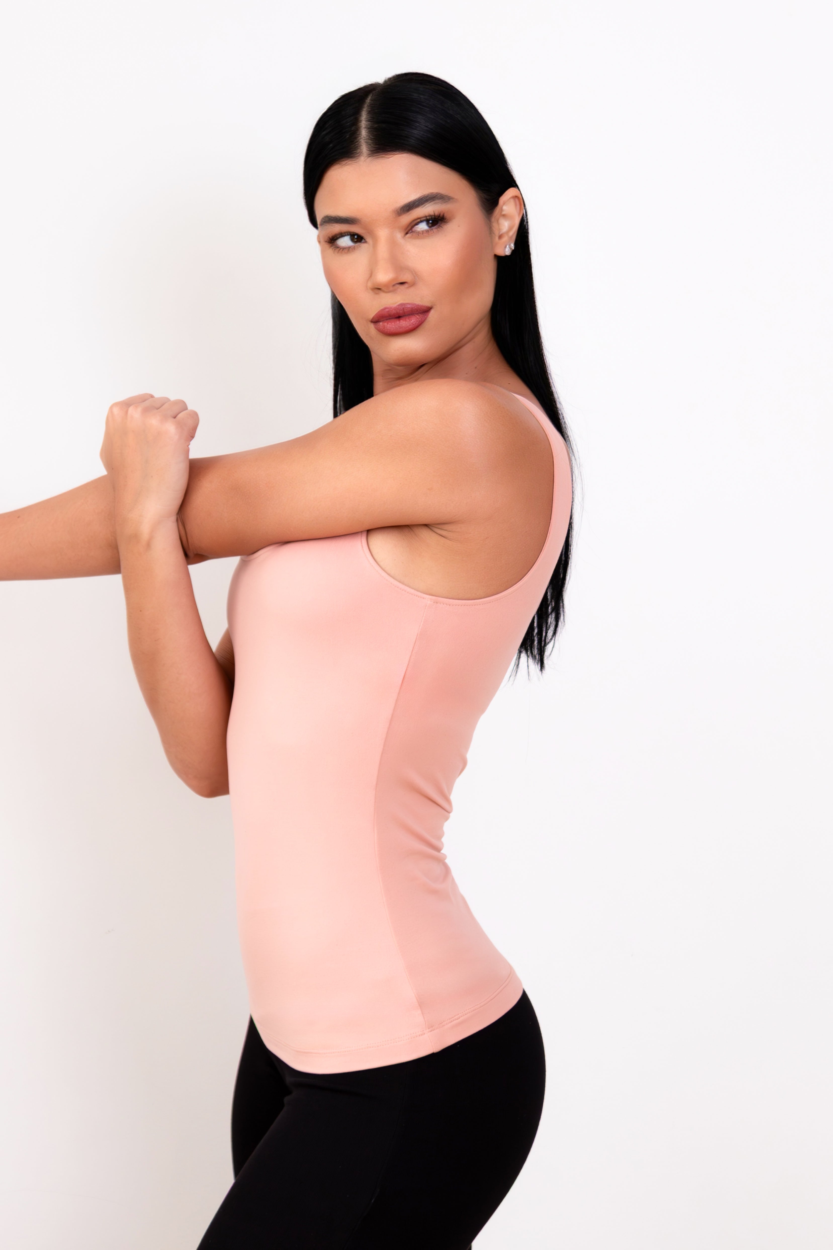 BRUSHED TANK/Dusty Rose