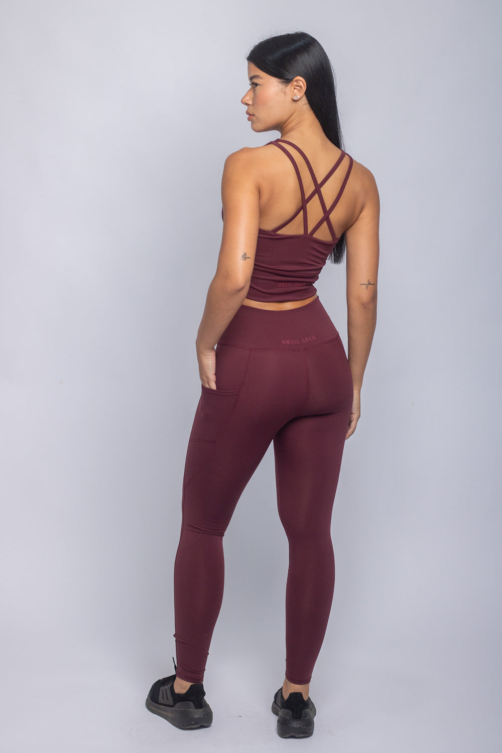 FEARLESS FIT LEGGING/Royal Burgundy | Moxie Crew
