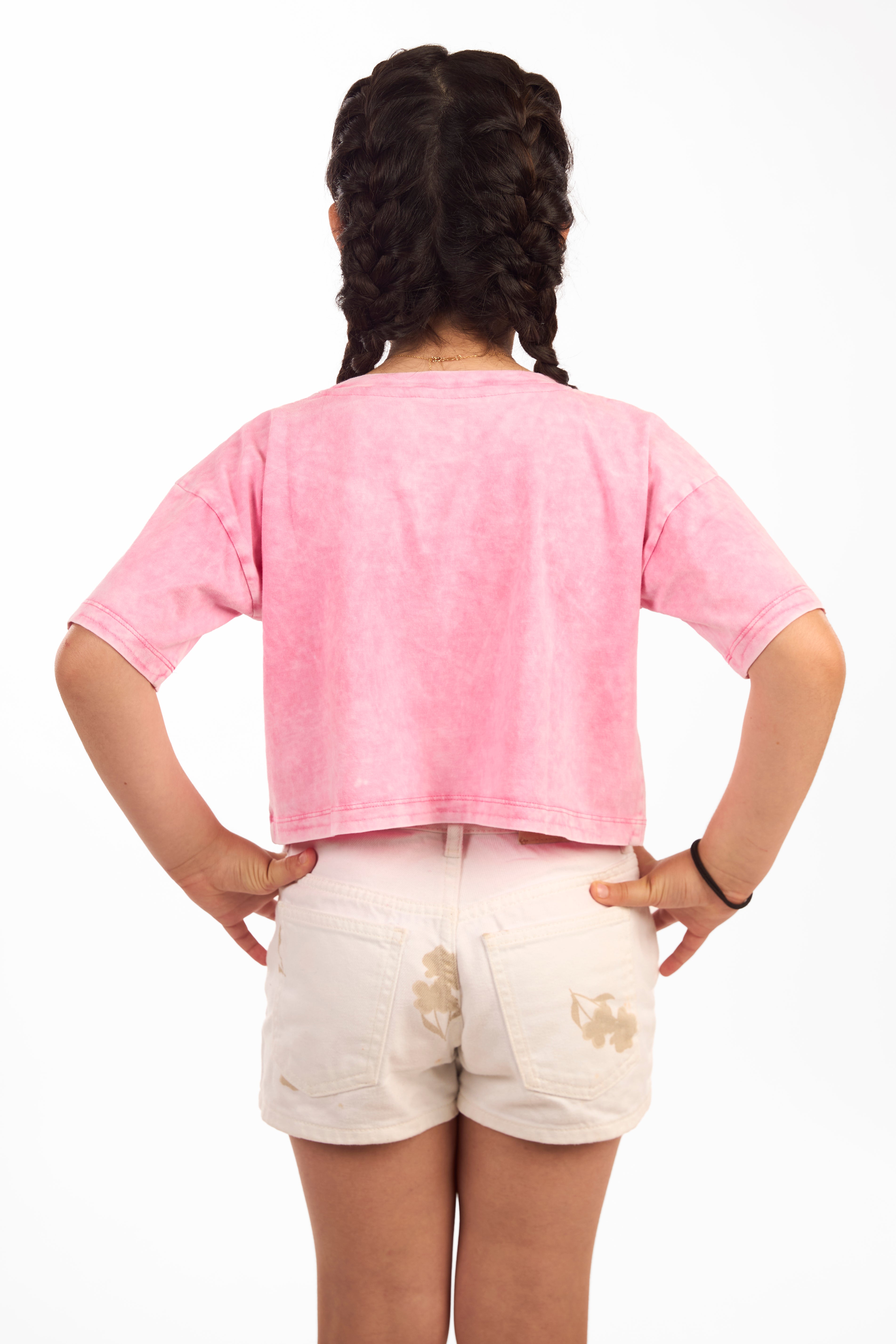 MINI CROP TEE/Wornout Pink
